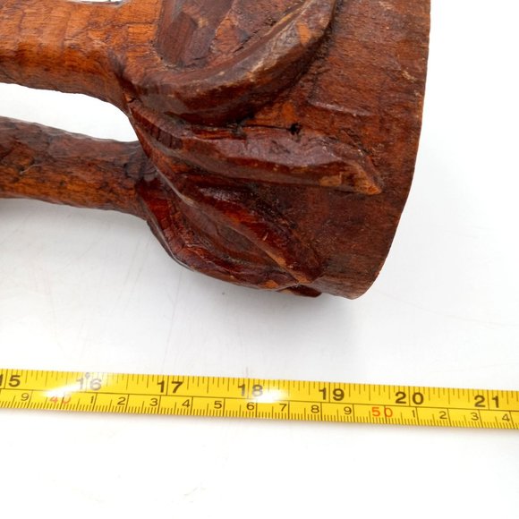 Vintage Carved Rooster Sculpture Wood Carving Chicken 19 Inch As Is Read - Picture 15 of 16